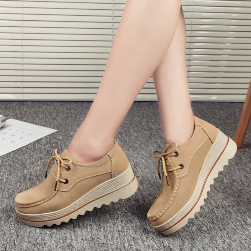 Creepers Dames Platform - Abrikoos