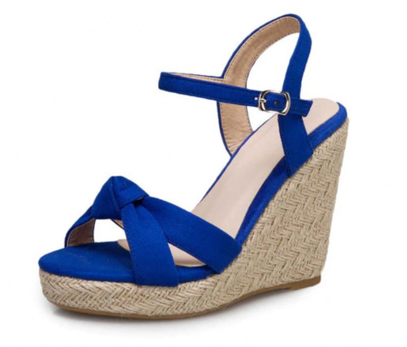Creta Dames Elegante Wedges Zwarte Sandaal - Zwart