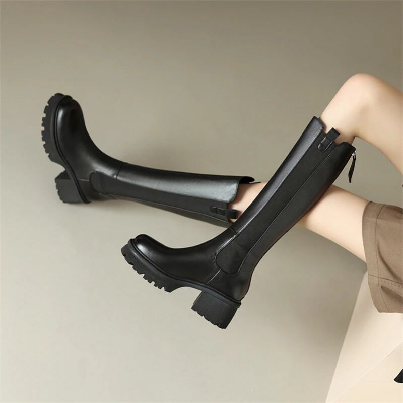 Cristel Dames Chelsea Long Autumn Boots - Bruin