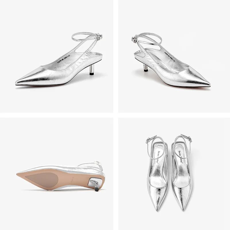 Cristel Dames Zomer Puntige Teen Sandalen - Zwart