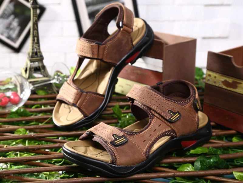 Cristien Heren Zomer Sandalen - Koffie