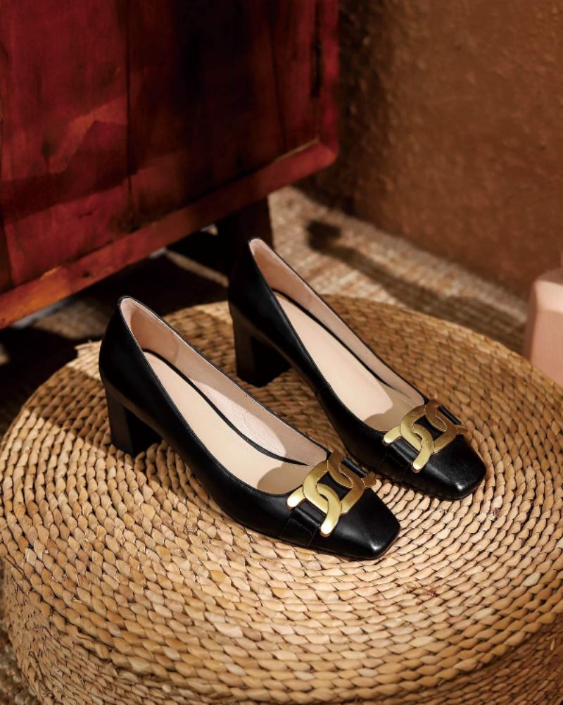 Cristy Dames Elegante Leren Pumps Schoenen - Bruin