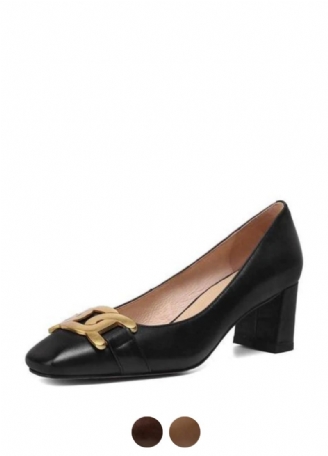 Cristy Dames Elegante Leren Pumps Zwarte Schoenen