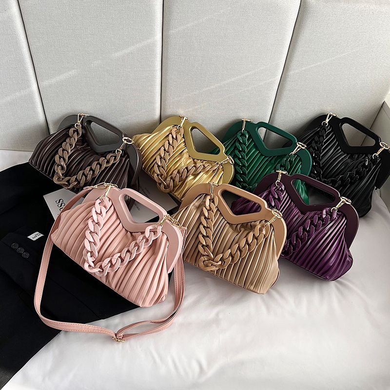 Cristy Dames Korte Houten Handtas - Zwart