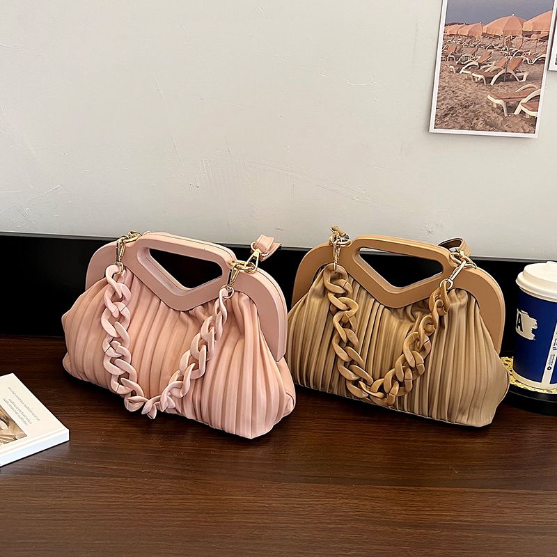 Cristy Dames Korte Houten Handtas - Zwart