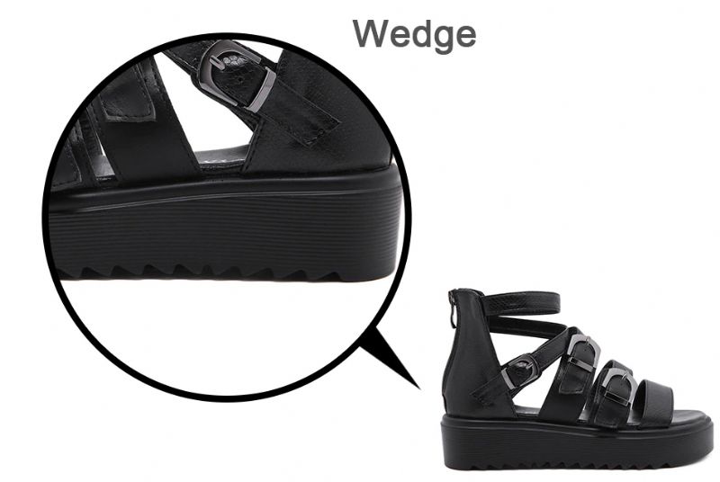 Cristy Dames Wedges - Zwart