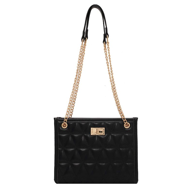 Crysti Dames Chain Shoulder Handtas - Zwart