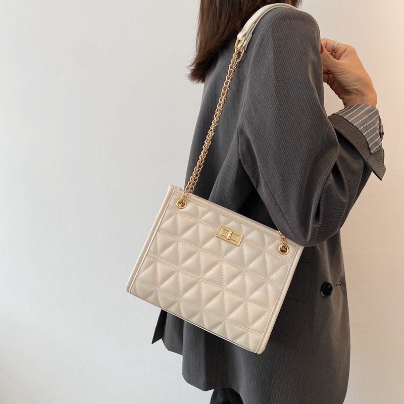 Crysti Dames Chain Shoulder Handtas - Zwart