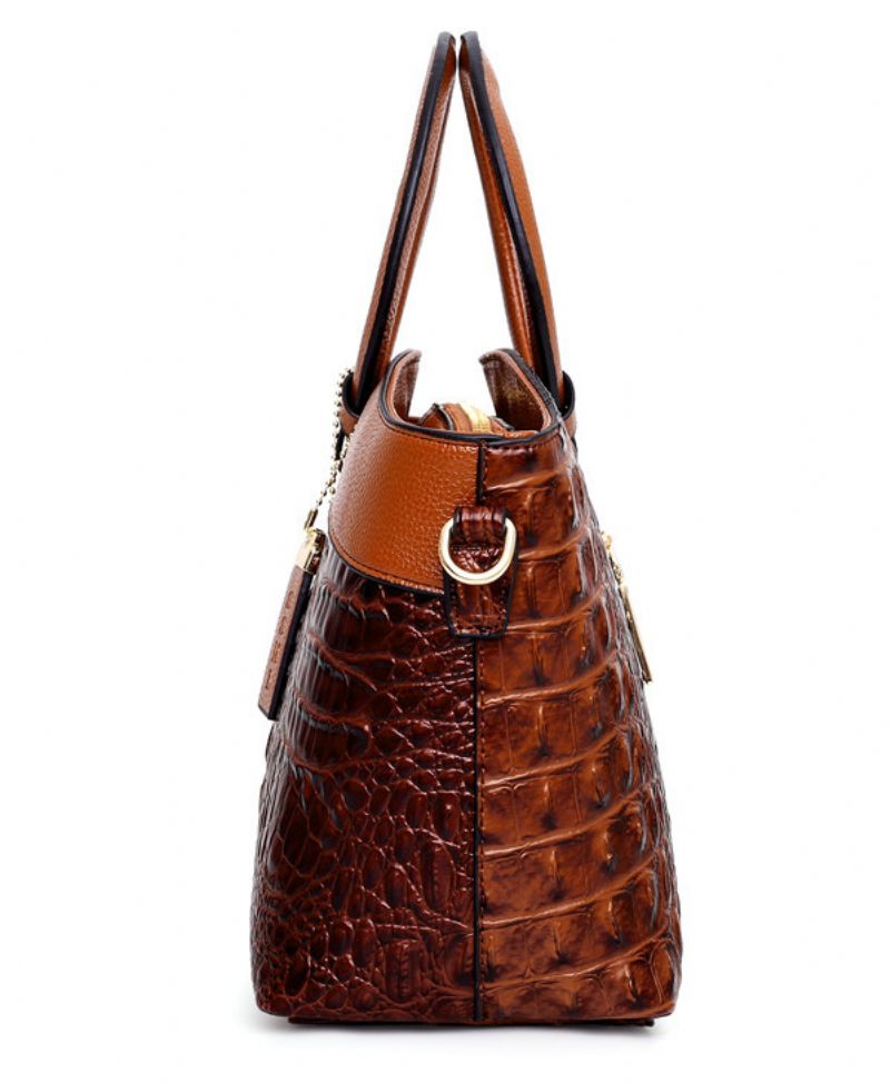 Cucuy Dames Leren Luxe Handtas - Groen