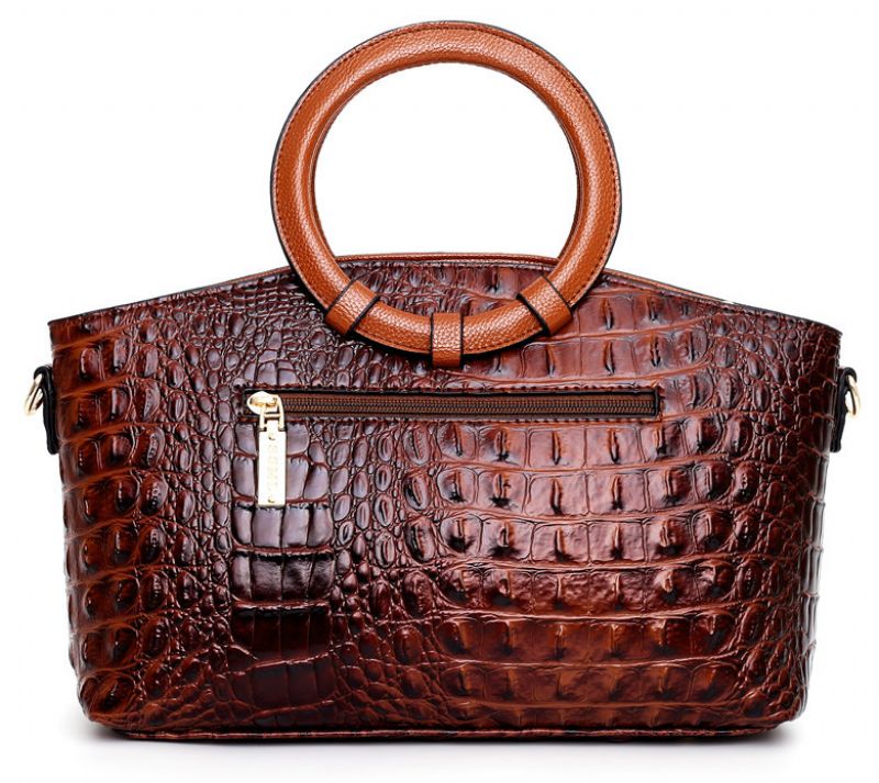 Cucuy Dames Leren Luxe Handtas - Groen