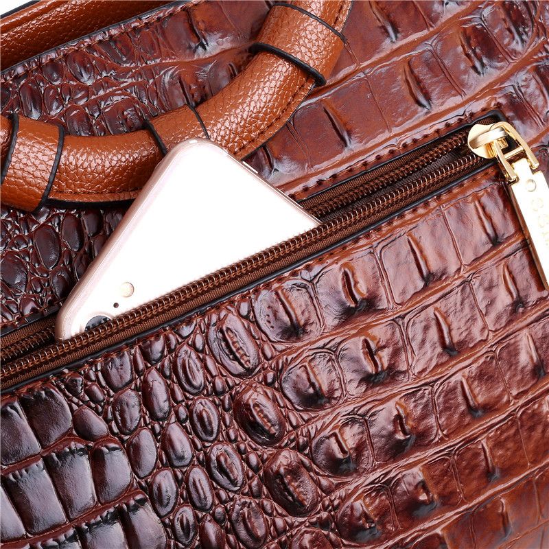 Cucuy Dames Leren Luxe Handtas - Groen
