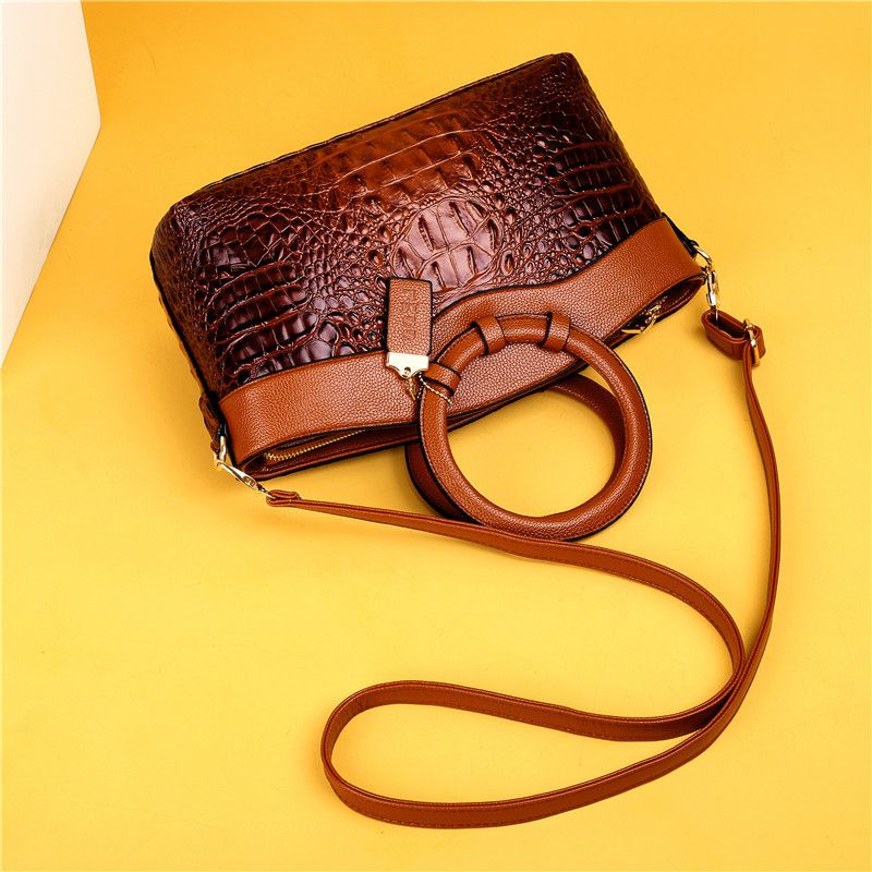 Cucuy Dames Leren Luxe Handtas - Groen
