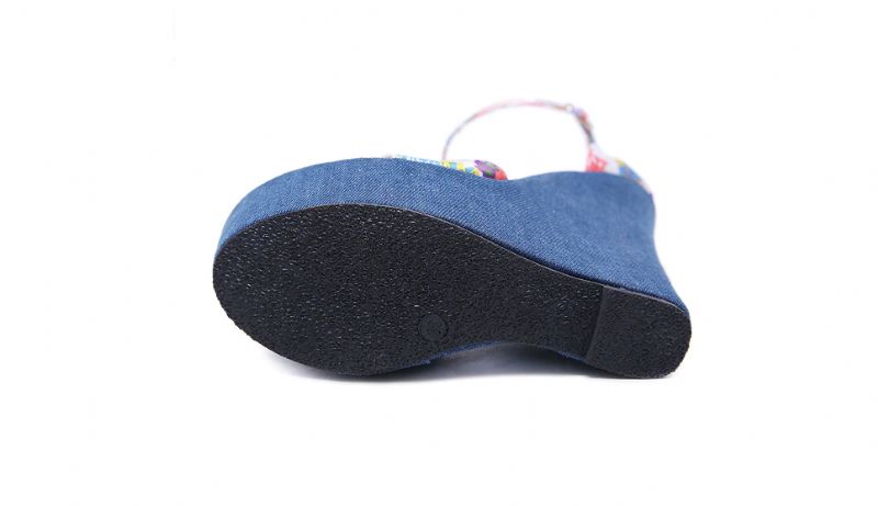 Cynthia Dames Wedges - Blauw