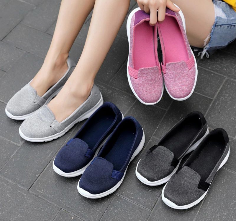 Dagelijkse Dames Zachte Ademende Mesh Casual Platte Loafers Schoenen - Roze