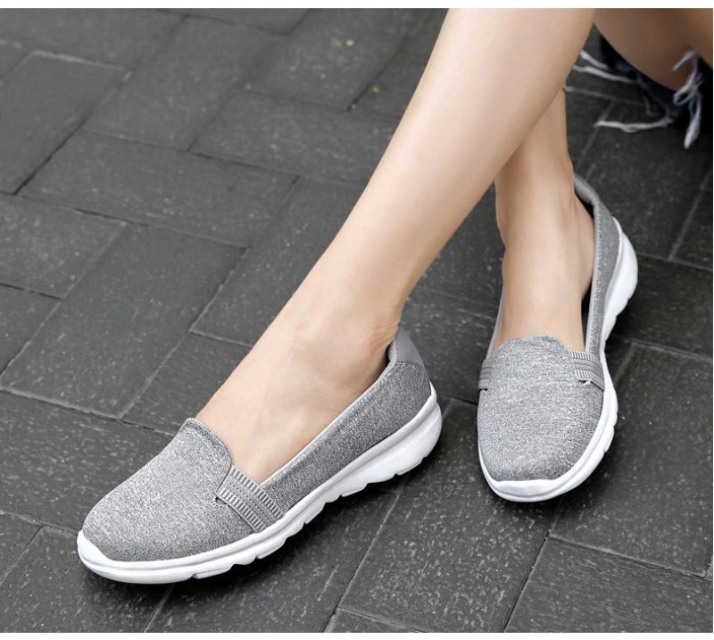 Dagelijkse Dames Zachte Ademende Mesh Casual Platte Loafers Schoenen - Roze