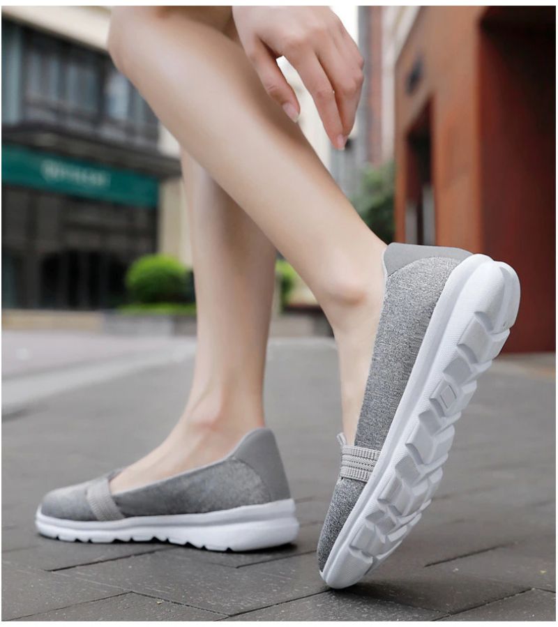 Dagelijkse Dames Zachte Ademende Mesh Casual Platte Loafers Schoenen - Roze