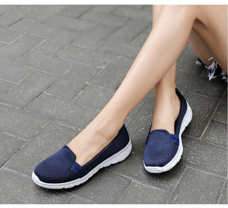 Dagelijkse Dames Zachte Ademende Mesh Casual Platte Loafers Schoenen - Roze