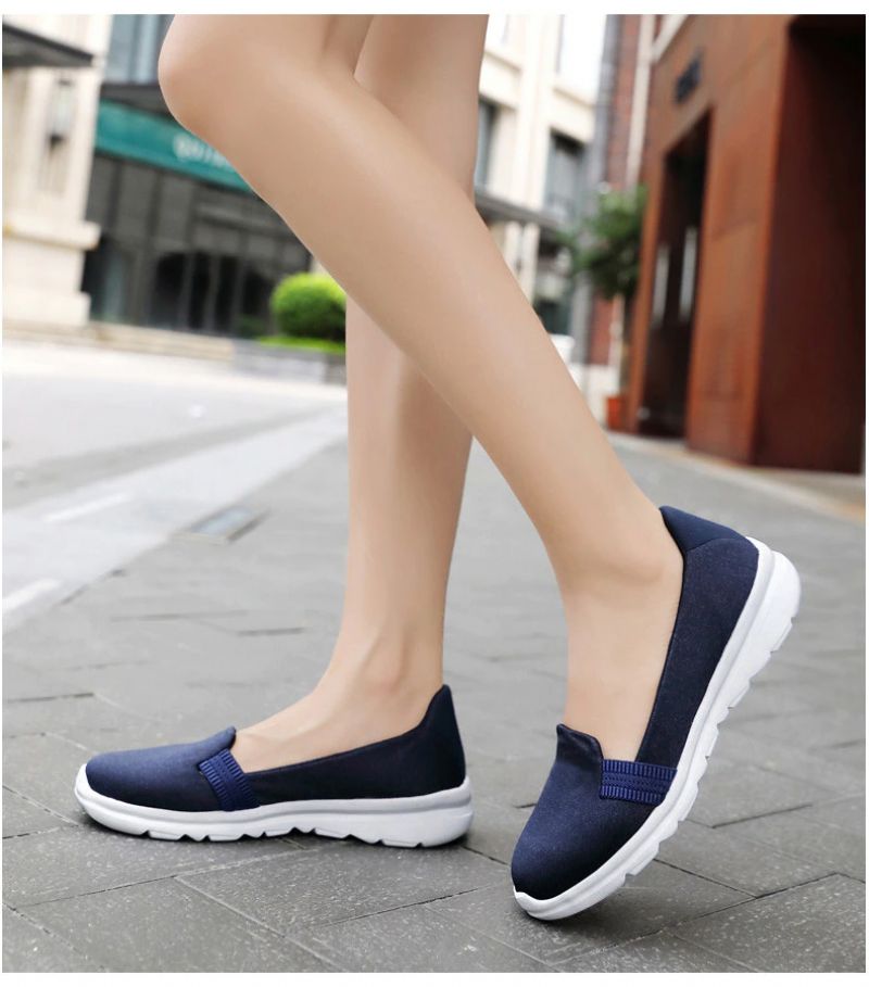 Dagelijkse Dames Zachte Ademende Mesh Casual Platte Loafers Schoenen - Roze