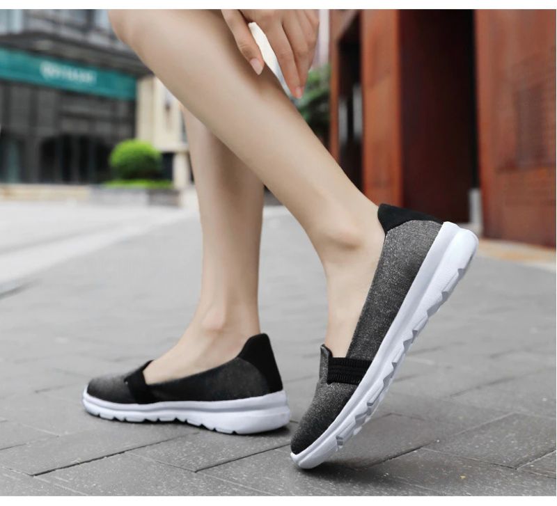 Dagelijkse Dames Zachte Ademende Mesh Casual Platte Loafers Schoenen - Roze