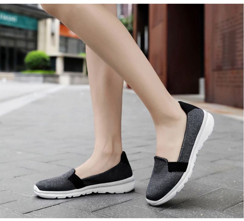 Dagelijkse Dames Zachte Ademende Mesh Casual Platte Loafers Schoenen - Roze