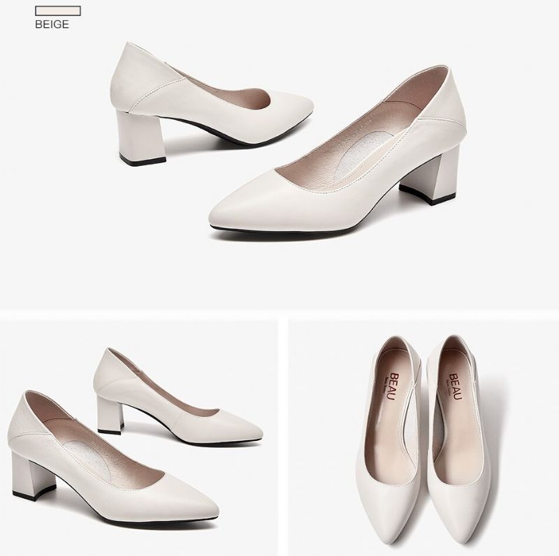 Dai Dames Leren Pumps Schoenen - Zwart