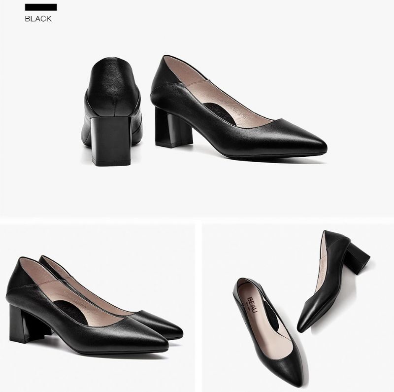 Dai Dames Leren Pumps Schoenen - Zwart