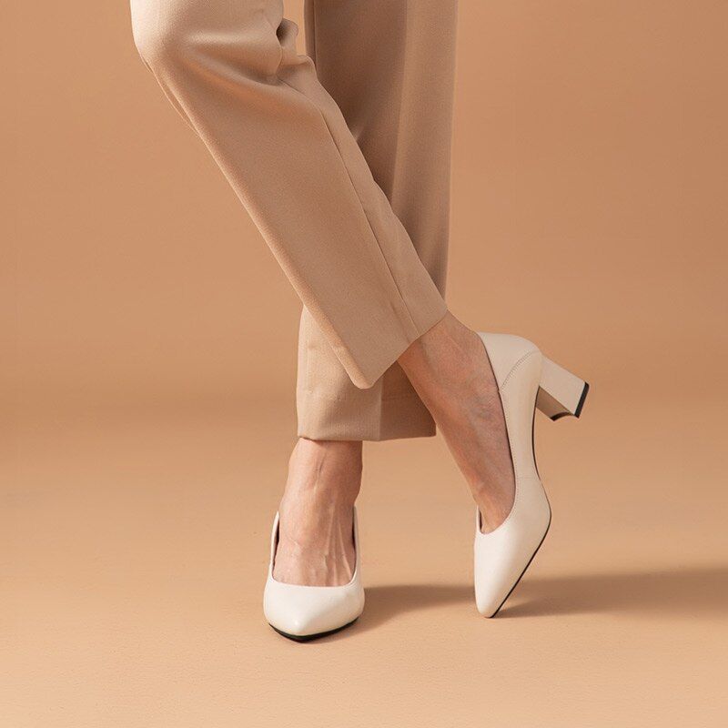 Dai Dames Leren Pumps Schoenen - Zwart