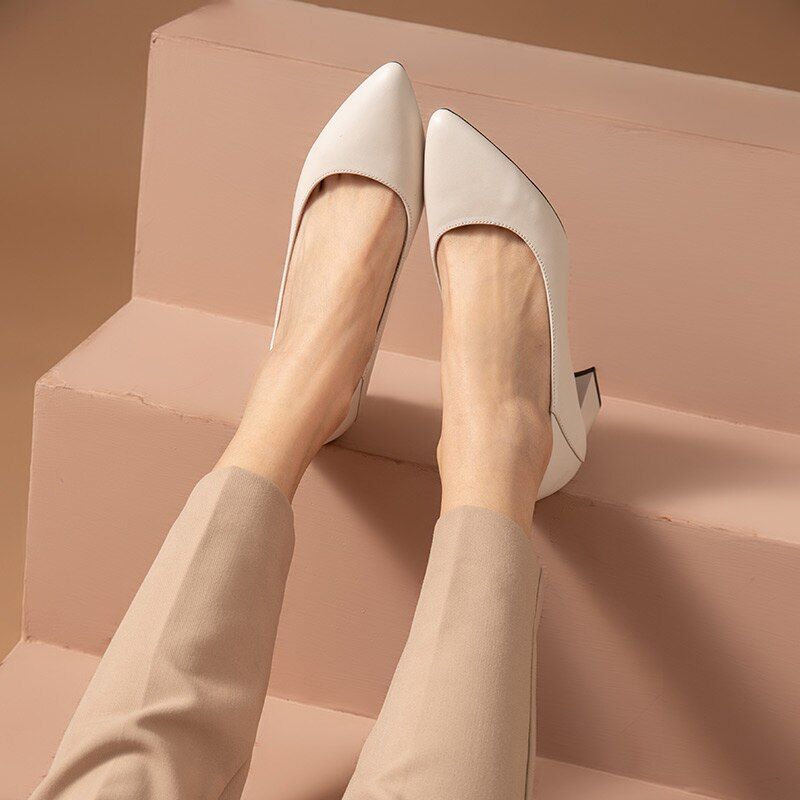 Dai Dames Leren Pumps Schoenen - Zwart