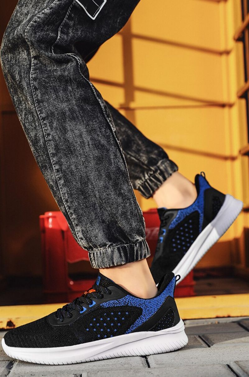 Daimer Heren Mode Sneakers - Blauw