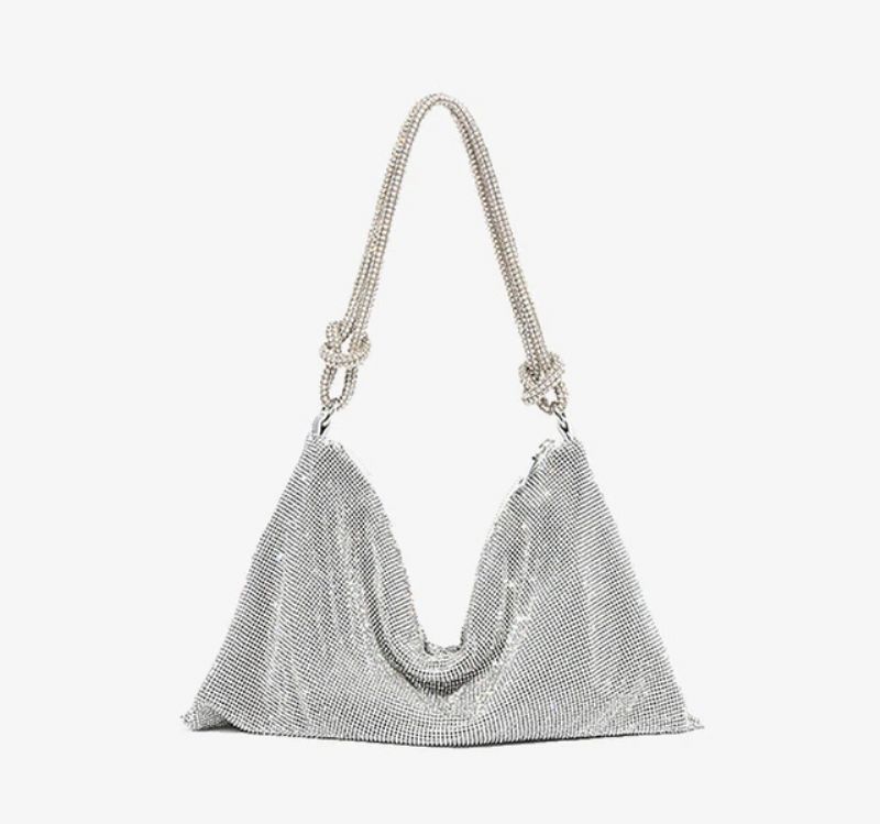Dakota Dames Handtas Met Luxe Strass - Roze