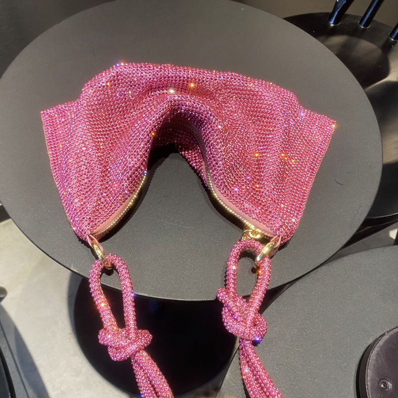 Dakota Dames Handtas Met Luxe Strass - Roze