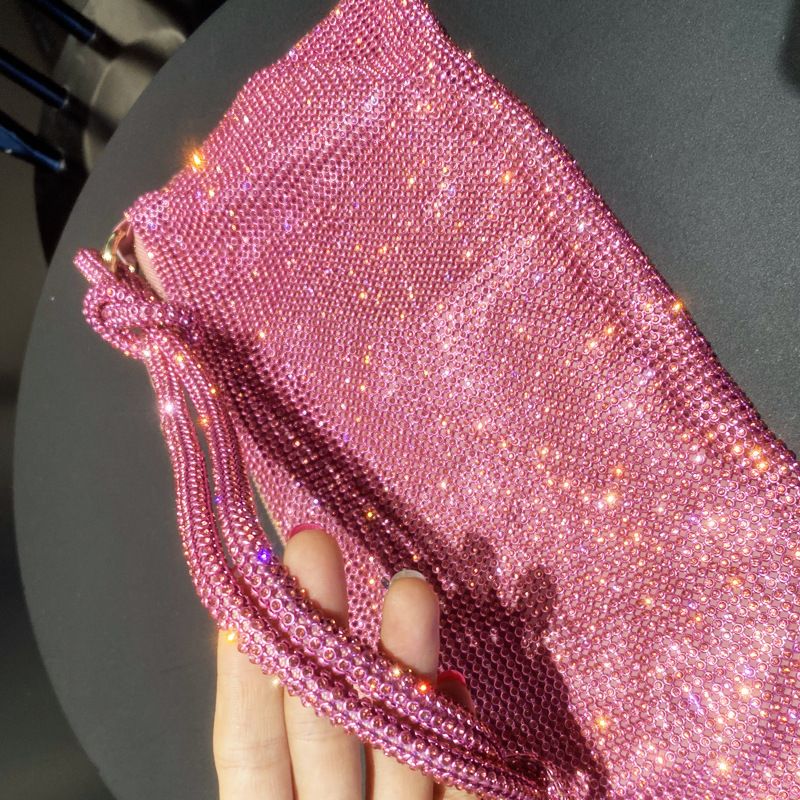 Dakota Dames Handtas Met Luxe Strass - Roze