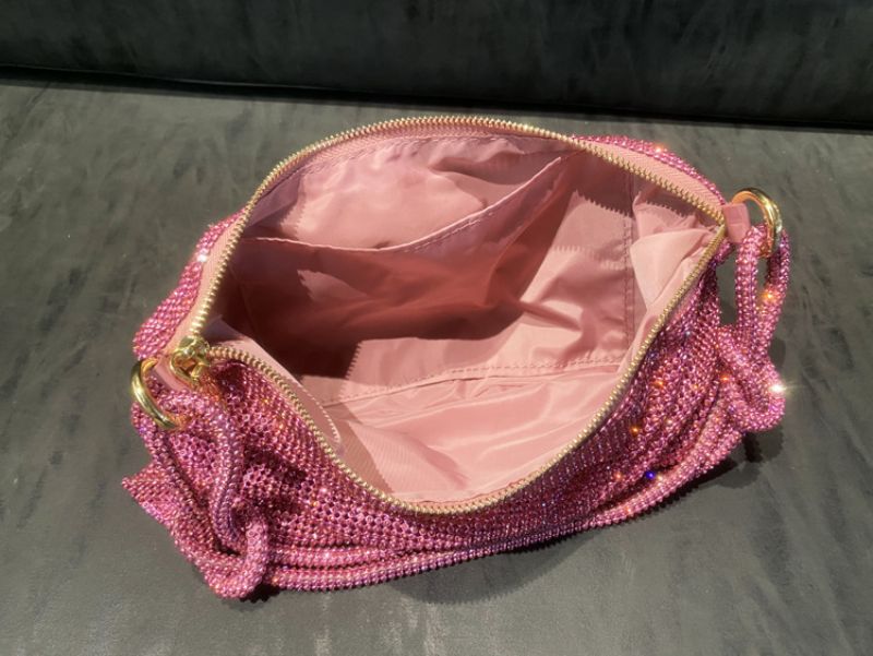 Dakota Dames Handtas Met Luxe Strass - Roze