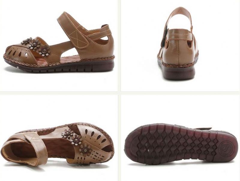 Dalena Dames Platte Sandaal - Beige
