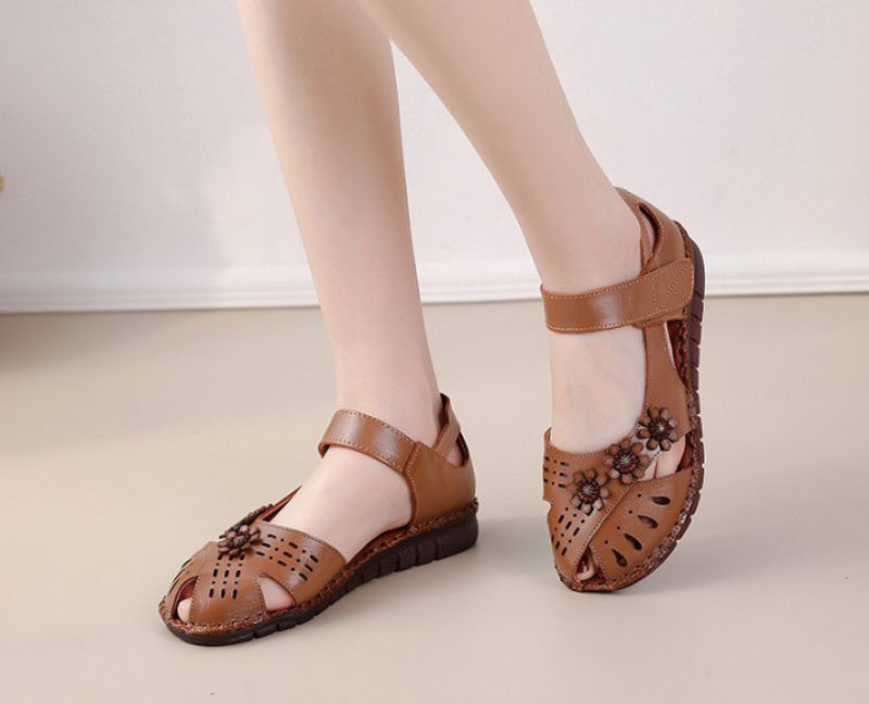 Dalena Dames Platte Sandaal - Beige