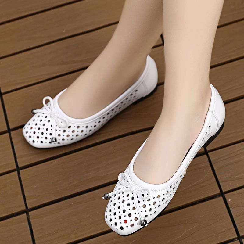 Dalena Dames Platte Schoenen - Wit