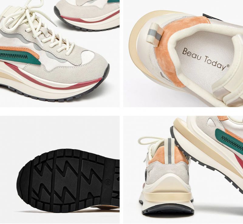 Dali Dames Veter Leren Sneaker - Balck