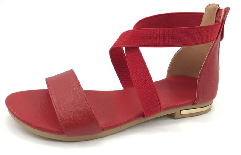 Dalia Dames Leren Sandaal - Rood