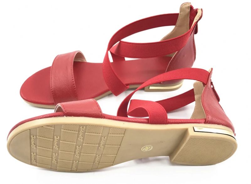 Dalia Dames Leren Sandaal - Rood