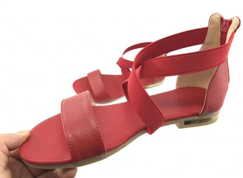 Dalia Dames Leren Sandaal - Rood