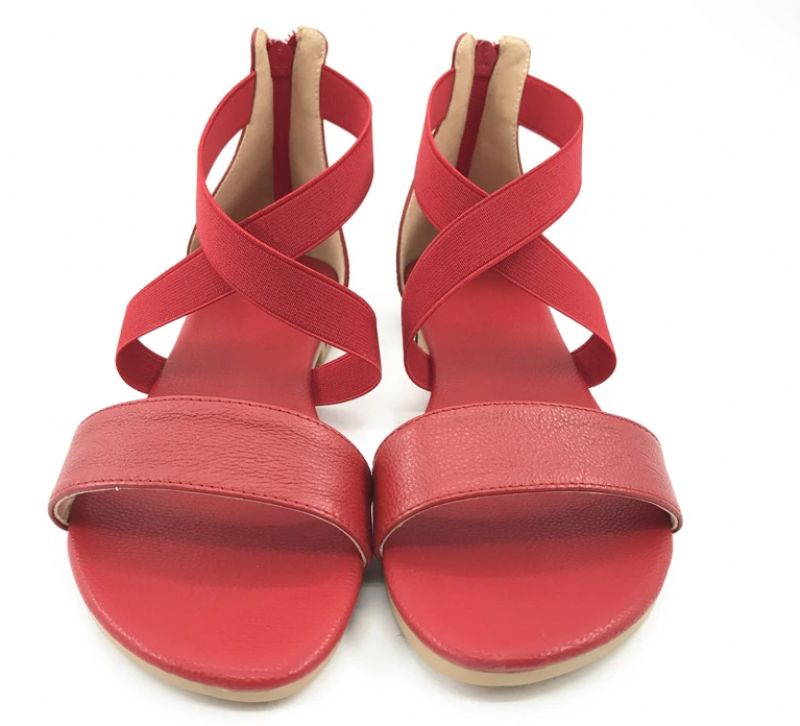 Dalia Dames Leren Sandaal - Rood