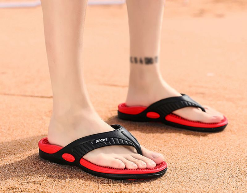 Dallas Heren Comfortabele Slippers - Rood
