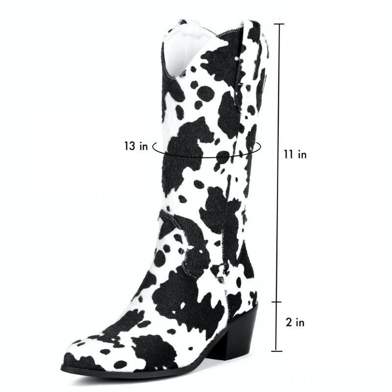 Darana Dames Slip-on Mid Calf Western Laarzen - Roze