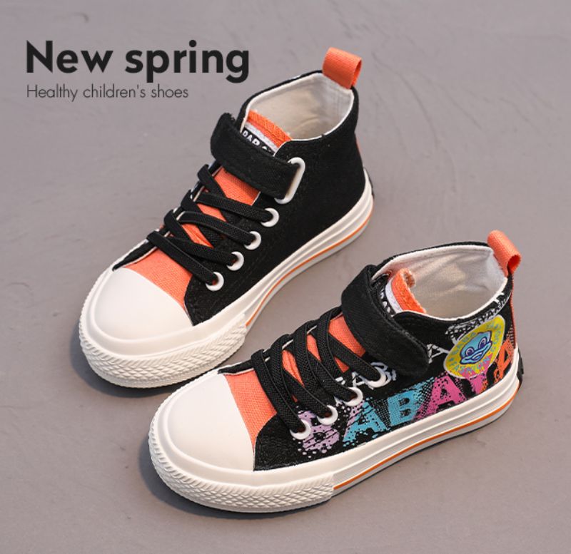 Darlin Meisjes High Top Sneaker - Zwart