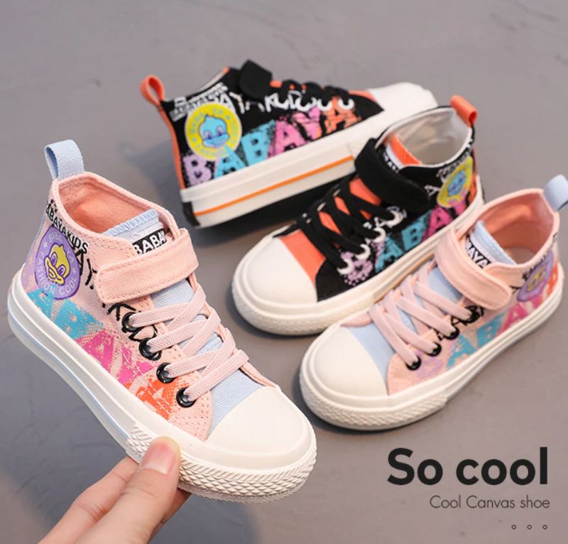 Darlin Meisjes High Top Sneaker - Zwart