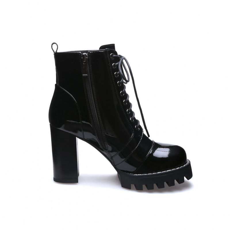 Darling Dames Herfst Platform Laarzen - Zwart
