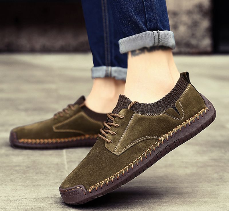 Davian Heren Loafer Schoenen - Kaki