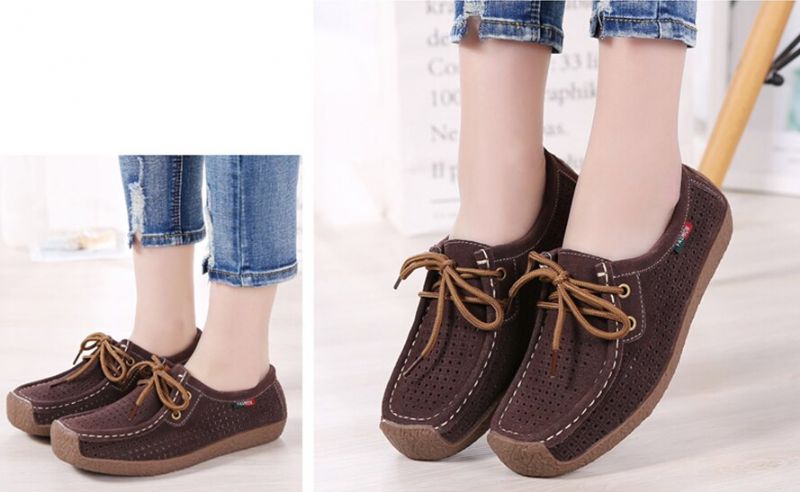 Daysi Dames Loafer Schoenen - Bruin