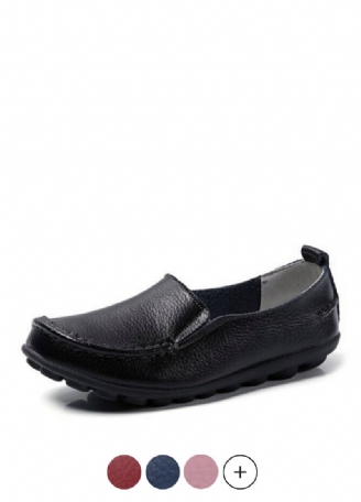 Debbie Dames Leren Loafers Schoenen Slip-on