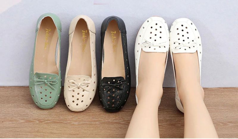 Delfina Dames Loafer Zwarte Schoenen - Groen Hol